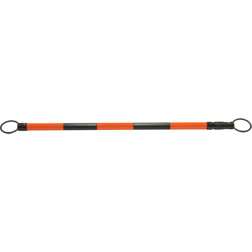 Barre pour c&ocirc;ne de circulation r&eacute;tractable, Longueur d&eacute;ploy&eacute;e de 7' 5'', Noir/Orange Equipex