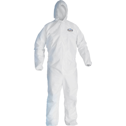 Kleenguard A45 Liquid/Particle Surface Prep & Paint Coveralls, Small, White, Microporous Equipex
