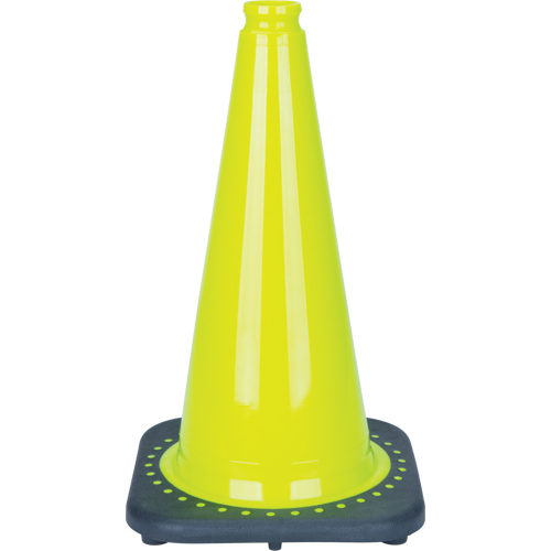 C&ocirc;ne de signalisation de premi&egrave;re qualit&eacute;, 18", Vert lime Equipex