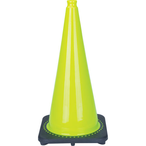 Premium Traffic Cone, 28", Lime Green Equipex