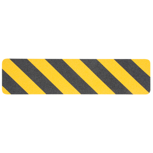 Premium Anti-Skid Tape, 6" x 24", Black & Yellow Equipex