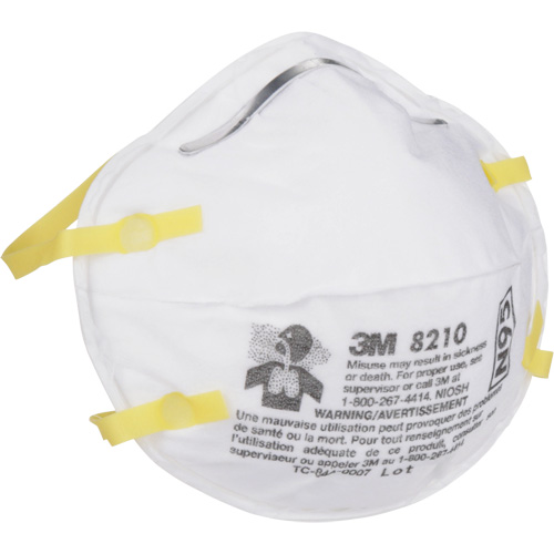 Respirateurs contre les particules 8210, N95, Certifi&eacute; NIOSH Equipex