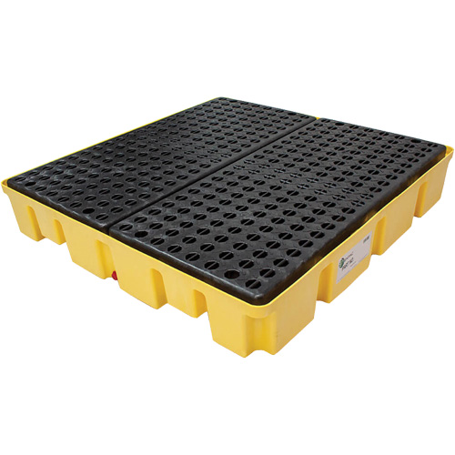 Poly-Slim-Line Spill Pallet without Drain, 66 US gal. Spill Capacity, 49" x 49" x 8.75" Equipex