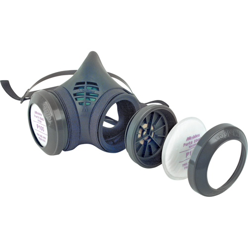 8000 Series Assembled Respirator, Elastomer/Thermoplastic, Medium Equipex