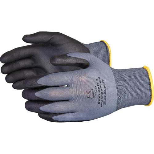 Gants enduits Dexterity, 9/Grand, R&ecirc;vetement PVC, Calibre 13, Enveloppe en Nylon Equipex