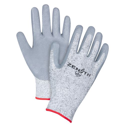 Seamless Stretch Cut-Resistant Gloves, Size Small/7, 13 Gauge, Nitrile Coated, HPPE Shell, ANSI/ISEA 105 Level 2/EN 388 Level 3 Equipex