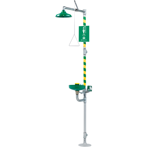 Combination Emergency Shower and Eye/Face Wash Stations, Pedestal Equipex