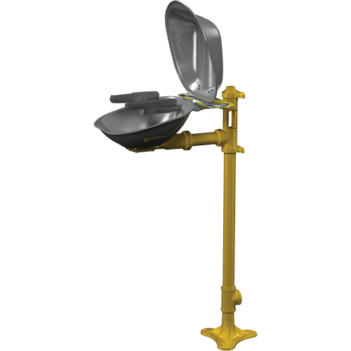 Postes de douche oculaire/faciale Halo, Installation Socle, Bol Acier inoxydable Equipex