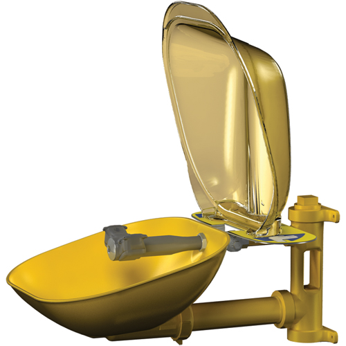 Poste de douche oculaire Halo, Installation Montage mural, Bol Plastique Equipex