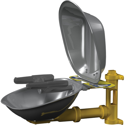 Halo Face/Eyewash Stations, Wall-Mount Installation, Stainless Steel Bowl Equipex