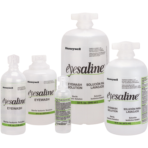 Saline Eyewash Bottles, Full Bottle, 8 oz. Equipex