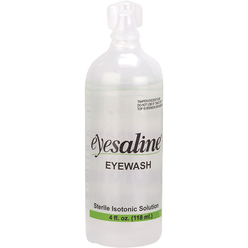 Saline Eyewash Bottles, Full Bottle, 4 oz. Equipex