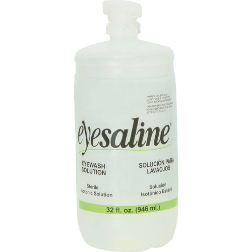 Saline Eyewash Bottles, Full Bottle, 32 oz. Equipex