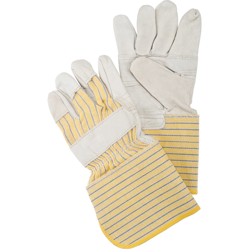 Gants d'ajusteur &agrave; paume renforc&eacute;e, Grand, Paume en Cuir fleur de vache, Doublure en Coton Equipex