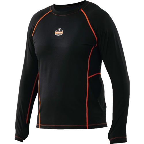 Long Sleeve Thermal Shirts, Men's, Medium, Black Equipex