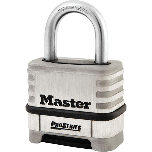 Cadenas &agrave; combinaison ProSeries, Argent, Acier inoxydable, Largeur de 2-1/4" Equipex