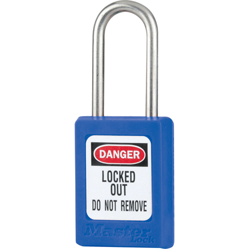 S31 Zenex Safety Padlock, Blue, Keyed Different, Thermoplastic, 1-3/8" Width Equipex
