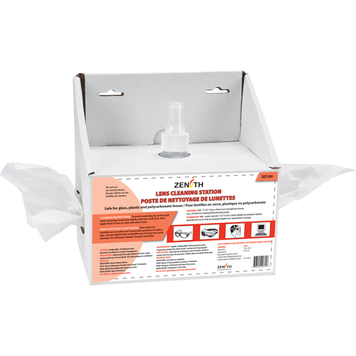 Poste de nettoyage jetables pour lentilles, Carton, 8" lo x 4" p x 8" h Equipex