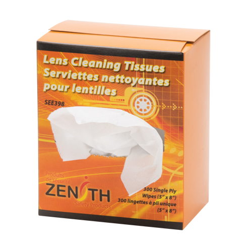 Serviettes nettoyantes pour lentilles, 5" x 8", 300 /pqt. Equipex