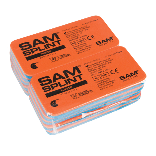 Attelles Sam, Doigt et orteil, Aluminium rembourr&eacute; au caoutchouc-mousse, 1-13/16", Classe 1 Equipex