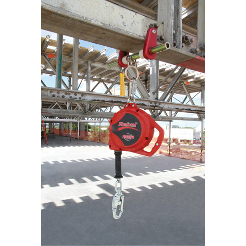 Rebel Self Retracting Lifeline, 33', Galvanized Steel, Swivel Equipex