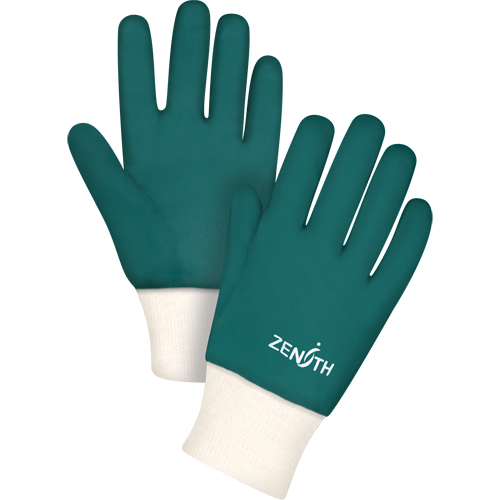 Gants verts &agrave; double enduit, 10" lo, PVC, Doublure en Jersey de coton, 70 mils Equipex