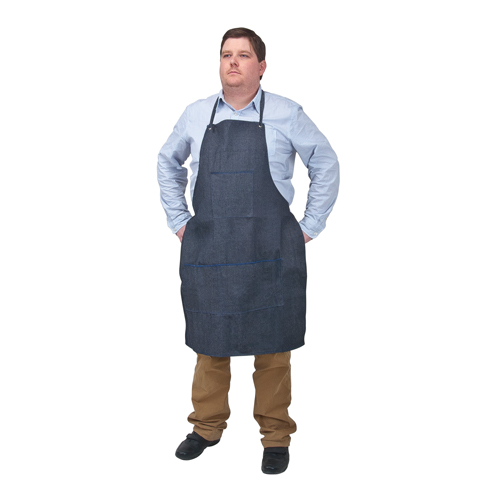 Apron, Cotton, 38" L x 28" W, Blue Equipex