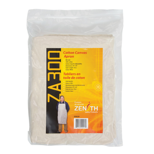 Apron, Cotton, 36" L x 29" W, Natural Equipex