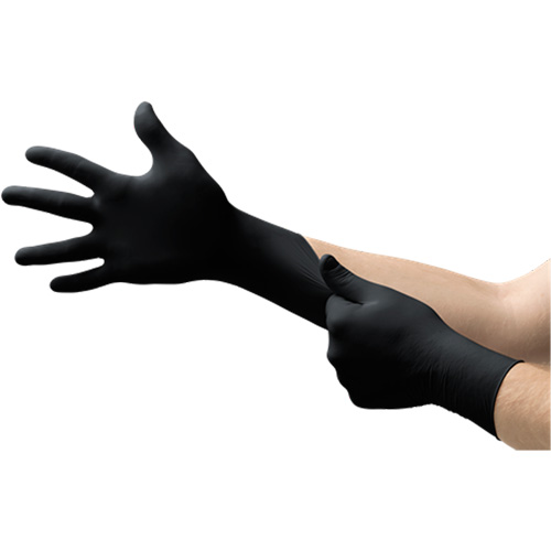 MidKnight&reg; Exam Gloves, X-Large, Nitrile, 4.7-mil, Powder-Free, Black, Class 2 Equipex