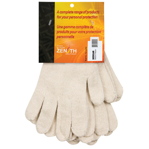 Heavyweight String Knit Gloves, Poly/Cotton, 7 Gauge, Medium Equipex