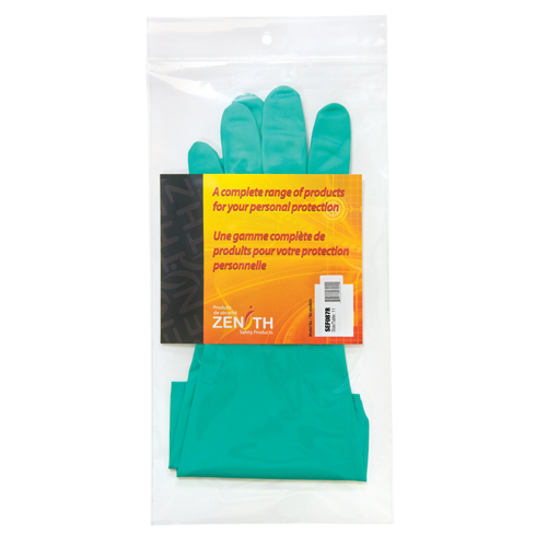 Gants r&eacute;sistants aux produits chimiques &agrave; prise en losange, Taille 2T-Grand, 13" lo, Nitrile, Doublure en Ouat&eacute;e, 13 mils Equipex