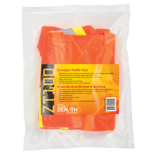 Veste de s&eacute;curit&eacute; pour arpenteur, Orange haute visibilit&eacute;, Grand, Polyester Equipex