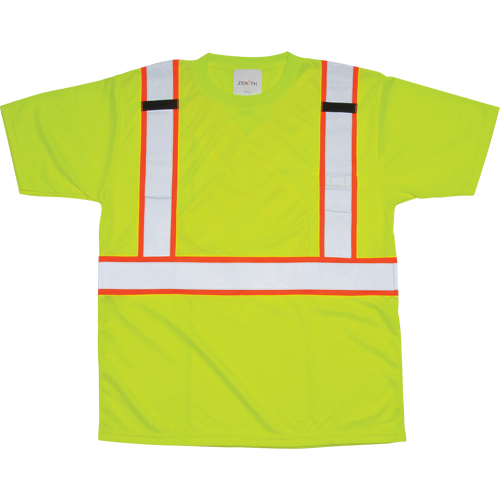 T-shirt conforme &agrave; la CSA, Polyester, Grand, Jaune lime haute visibilit&eacute; Equipex