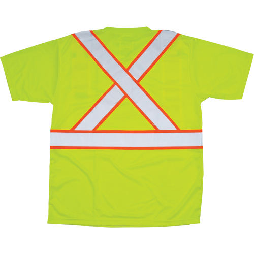T-shirt conforme &agrave; la CSA, Polyester, Grand, Jaune lime haute visibilit&eacute; Equipex