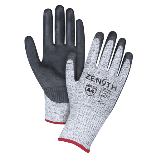 Gants &eacute;lastiques sans coutures r&eacute;sistants &agrave; la coupe, Taille Petit/7, Calibre 13, Rev&ecirc;tement Polyur&eacute;thane, Enveloppe en PEHP, ANSI/ISEA 105 niveau 4/EN 388 niveau 5 Equipex