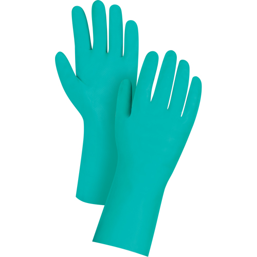 Premium Diamond-Grip Chemical-Resistant Gloves, Size Small/7, 13" L, Nitrile, 11-mil Equipex