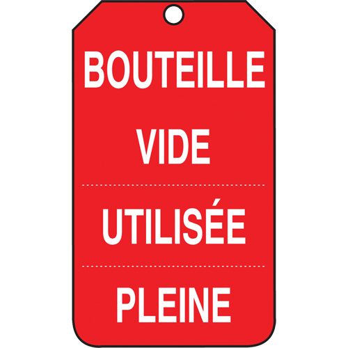 &eacute;tiquettes de s&eacute;curit&eacute; d'inspection et de contr&ocirc;le de l'&eacute;tat de l'&eacute;quipement, Papier cartonn&eacute;, 3-3/8" la x 5-7/8" h, Français Equipex