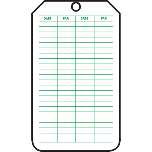 &eacute;tiquettes de s&eacute;curit&eacute; d'inspection et de contr&ocirc;le de l'&eacute;tat de l'&eacute;quipement, Papier cartonn&eacute;, 3-1/8" la x 5-7/8" h, Français Equipex