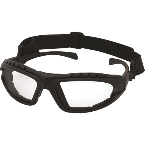 Dustdevil Black Frame Safety Glasses, Clear Lens, Anti-Fog/Anti-Scratch, ANSI Z87+/Meets/Exceeds CSA Z94.3 Equipex