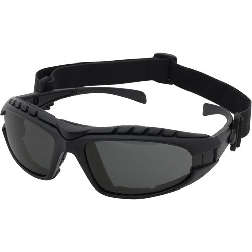 Dustdevil Black Frame Safety Glasses, Grey Lens, Anti-Fog/Anti-Scratch, ANSI Z87+/Meets/Exceeds CSA Z94.3 Equipex