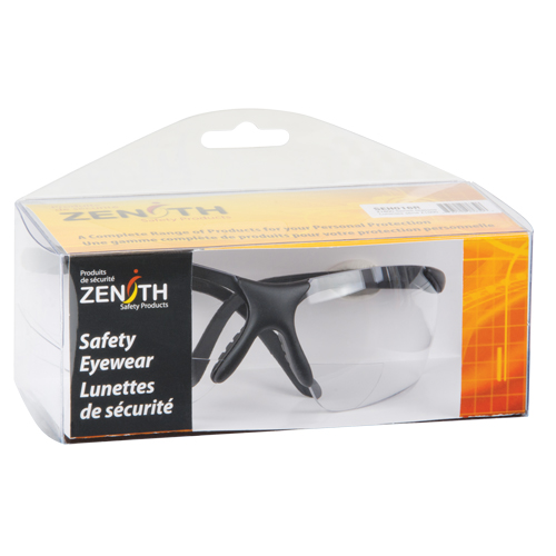 Z1800 Series Reader Safety Glasses, Anti-Scratch, Clear, 2.5 Diopter Equipex