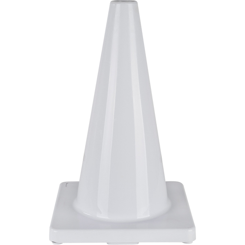 C&ocirc;ne de couleur pour la signalisation, 18", Blanc Equipex