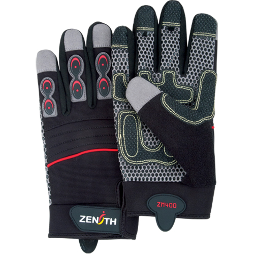 Gants pour m&eacute;canicien ZM400 de premi&egrave;re qualit&eacute;, Paume Synth&eacute;tique, Taille Grand Equipex