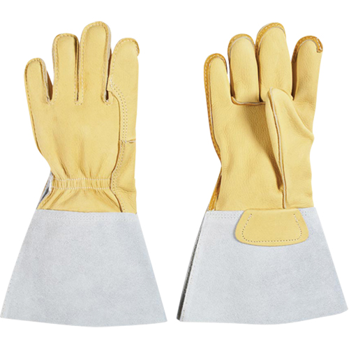 Gants pour monteur de lignes, Grand, Paume en Cuir fleur de vache, Doublure en Coton Equipex