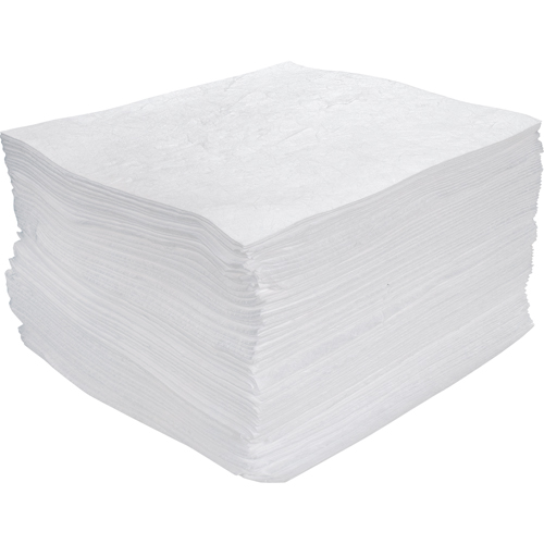Premium Meltblown Sorbent Pads, Oil Only, 15" x 17", 30 gal. Absorbancy Equipex