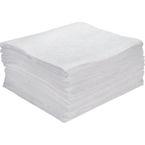 Premium Meltblown Sorbent Pads, Oil Only, 15" x 18", 15 gal. Absorbancy Equipex