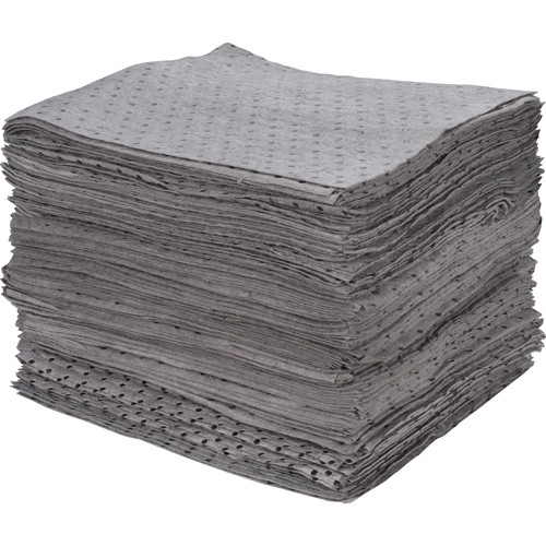 Premium Bonded Sorbent Pads, Universal, 15" x 17", 30 gal. Absorbancy Equipex