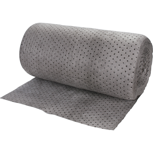 Rouleaux absorbants li&eacute;s de premi&egrave;re qualit&eacute;, Poids moyen, 150' lo x 30" la, Absorption 40 gal. Equipex