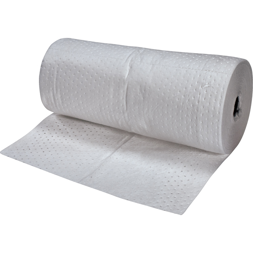 Feuilles absorbantes en fibres fines de premi&egrave;re qualit&eacute;, Poids moyen, 150' lo x 30" la, Absorption 40 gal. Equipex