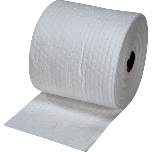 Feuilles absorbantes lamin&eacute;es (SMS) de premi&egrave;re qualit&eacute;, Lourd, 150' lo x 15" la, Absorption 25 gal. Equipex